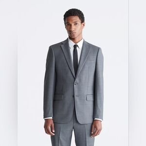 NWOT Calvin Klein Slim Fit Heather Grey Suit Jacket 44 Regular